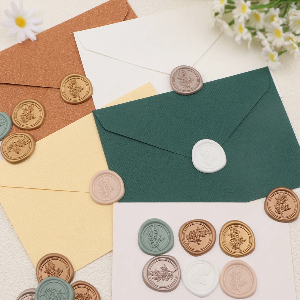 25pcs/set Olive Branches Leafy - огляд і ціна Wax Seal Stamp Set