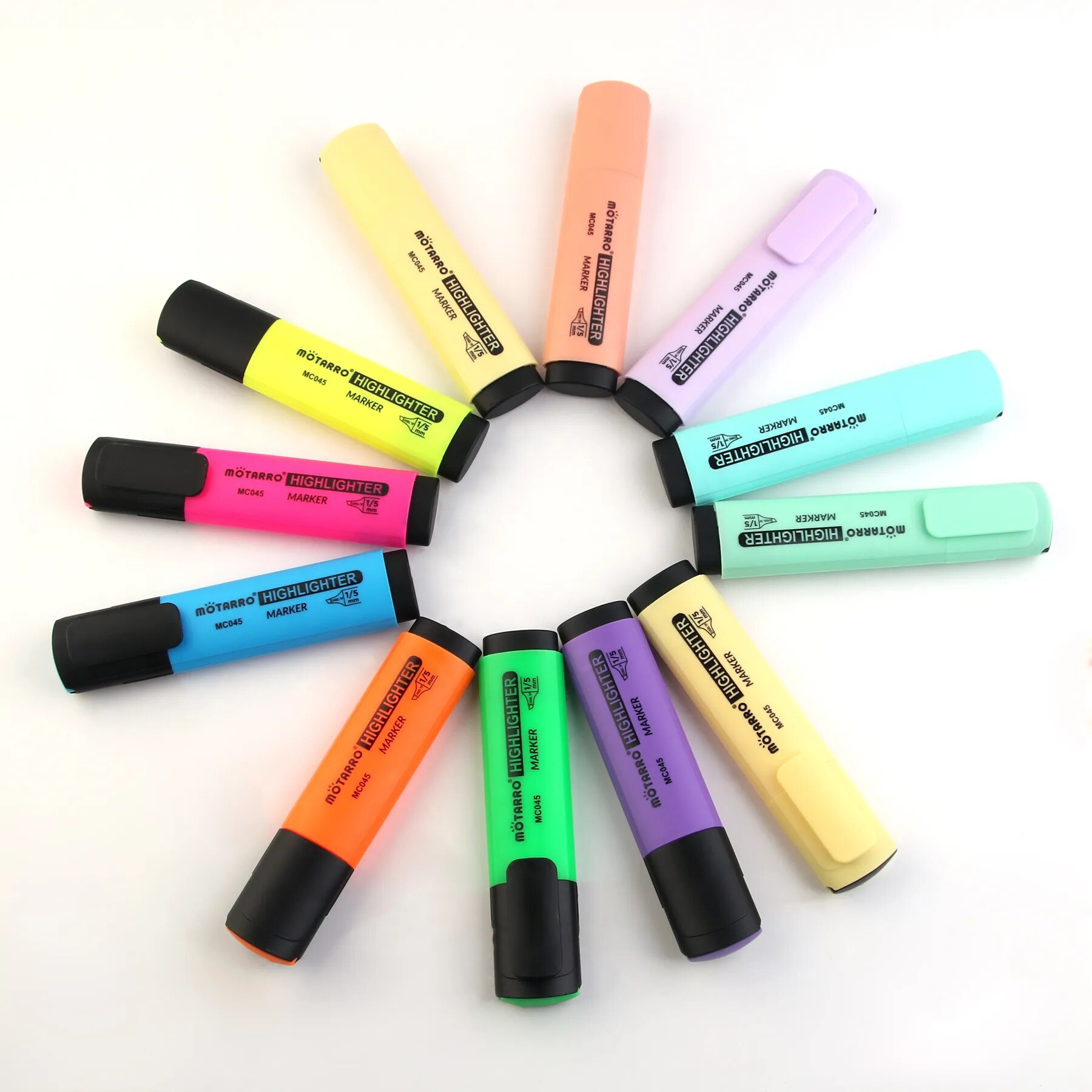 MOTARRO 12Pcs Pvc Box Markers  - огляд і ціна Stabilo Marker Boss