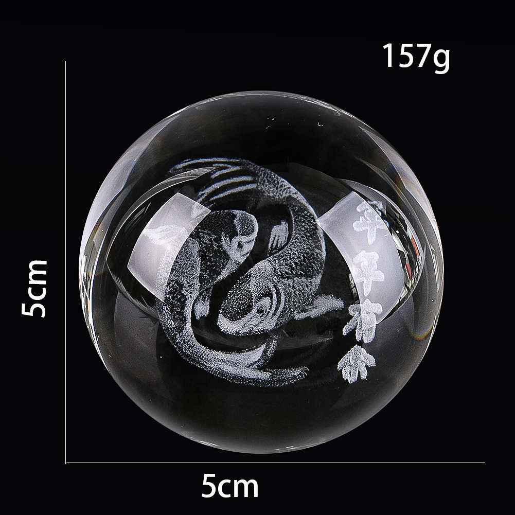 50mm 3D Engraved Crystal Ball  - огляд і ціна Paper Weight Crystal