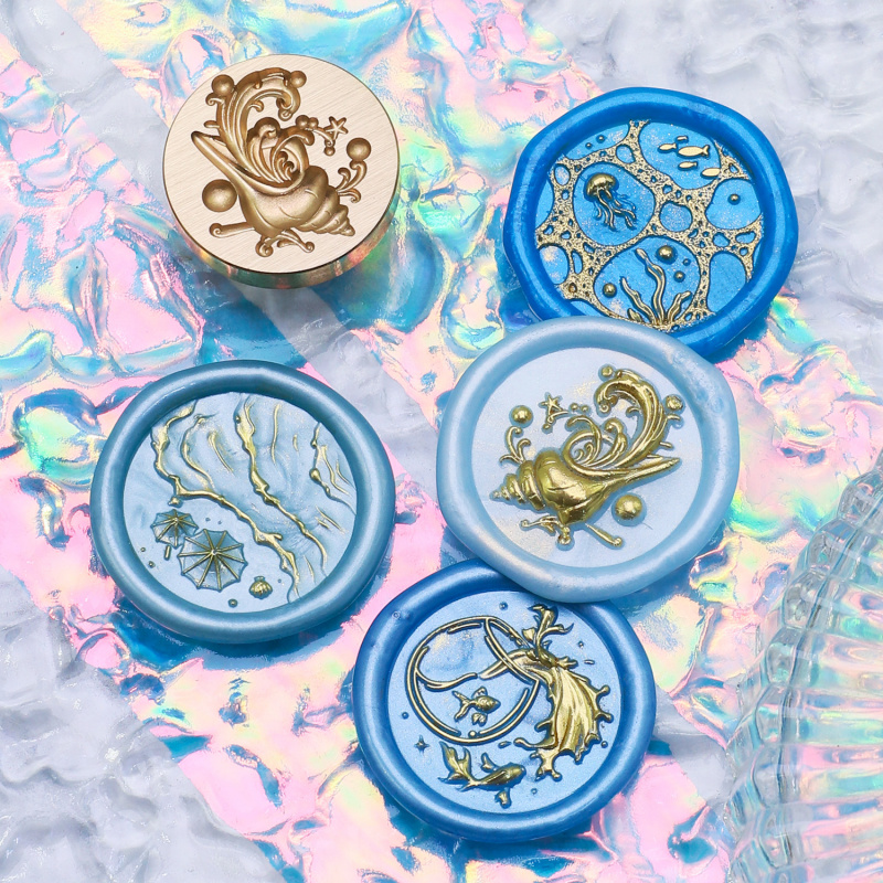 Water Flower Relief Series Wax - огляд і ціна Wax Seal Stamp Set
