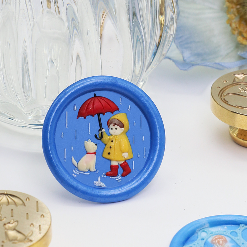 Water Flower Relief Series Wax - огляд і ціна Wax Seal Stamp Set