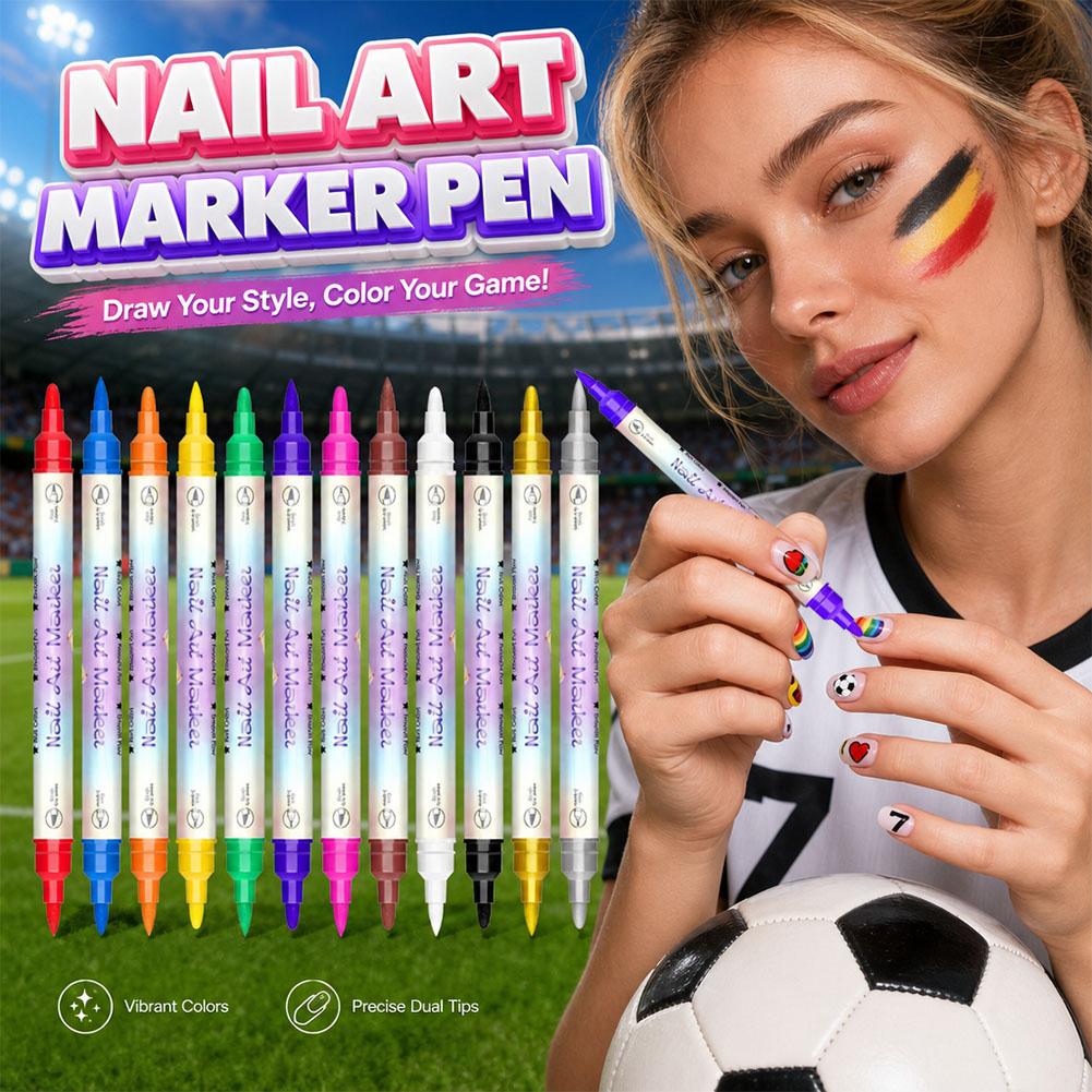 12/24 Colors Dual Tip Nail Art - огляд і ціна Correction Pen Fine