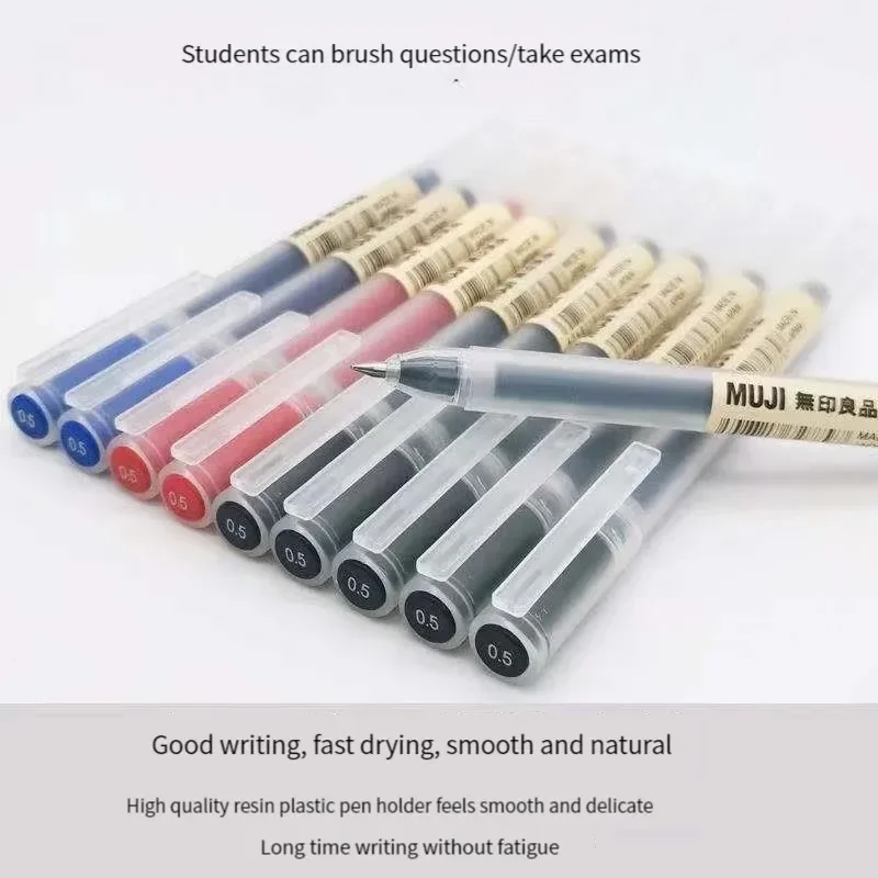 6/8Pcs/Set MUJIs Gel Pen Black - огляд і ціна Pentel Pen Energel