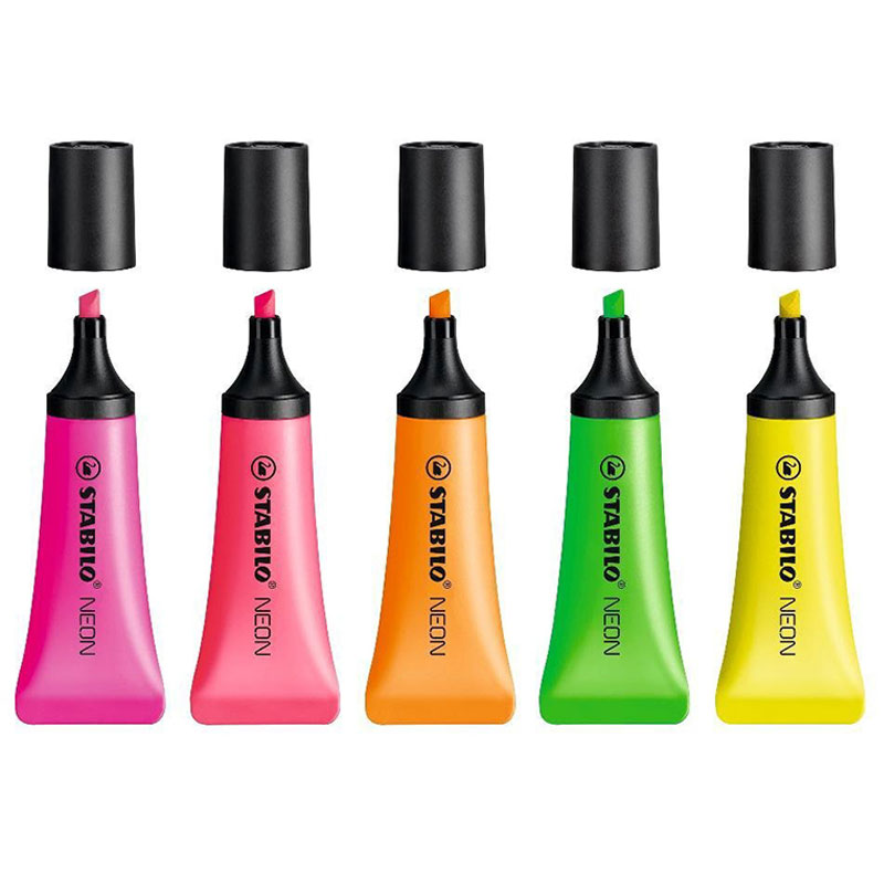 5Pcs STABILO Highlighter 72 NE - огляд і ціна Stabilo Marker Boss