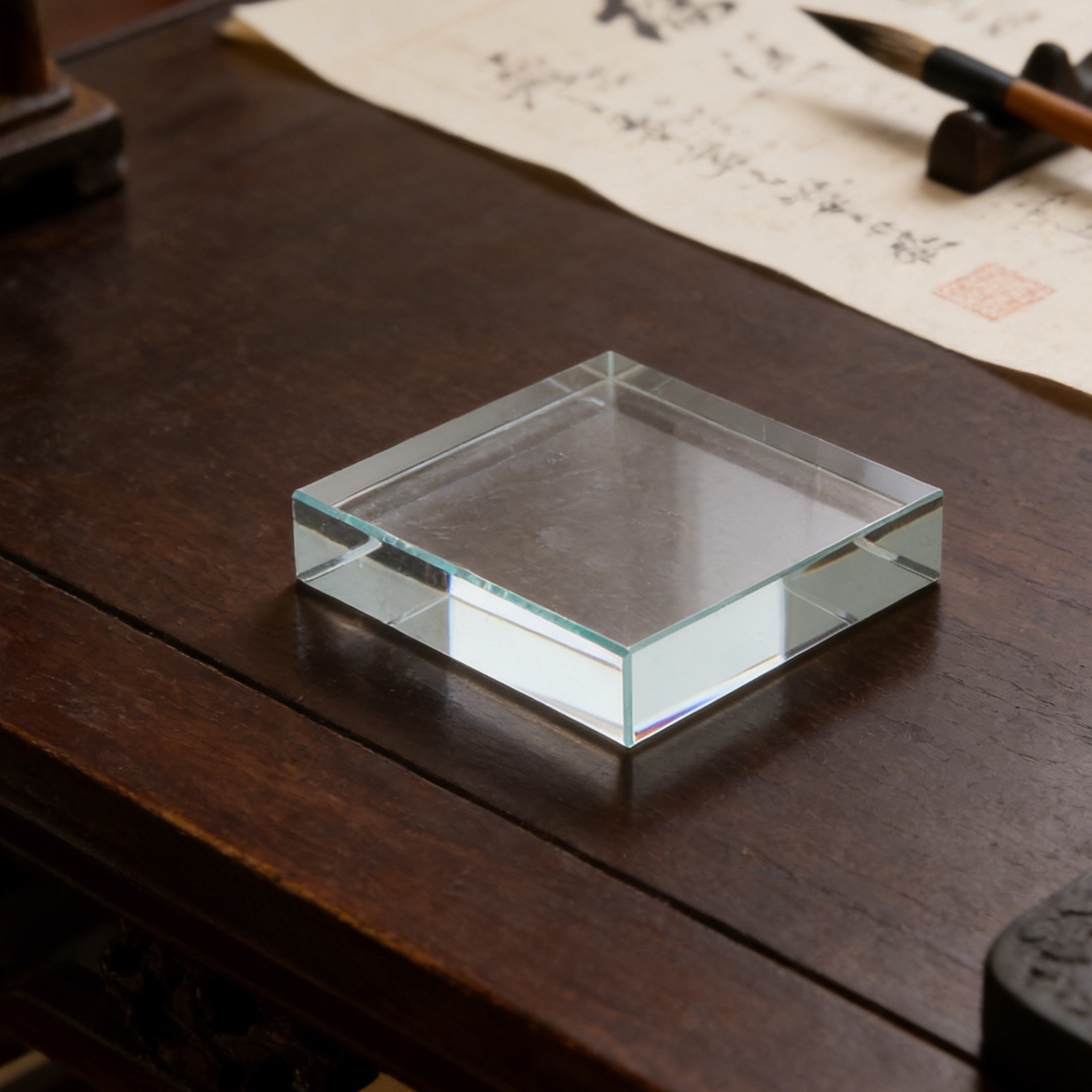 Transparent Rectangle Glass Pa - огляд і ціна Paper Weight Crystal