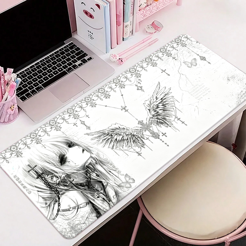 Leather Mousepad Black White A - огляд і ціна Leather Desk Pad