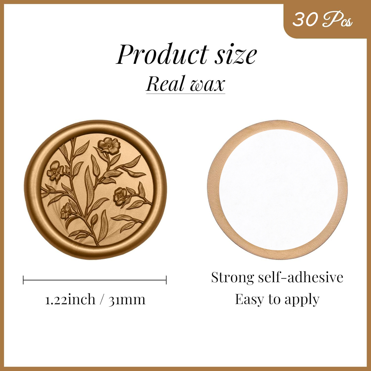 Wax Seal Stickers - 3D Floral  - огляд і ціна Wax Seal Stamp Set