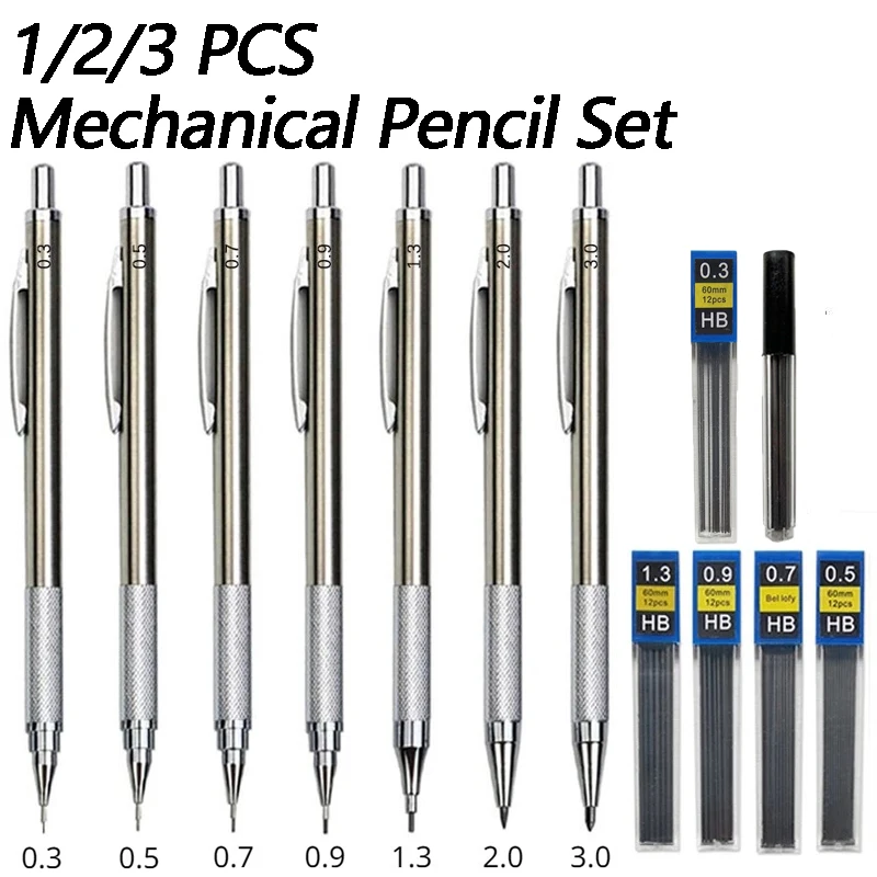 1/2/3 PCS Metal Drawing Pencil - огляд і ціна Mechanical Pencil 0.3