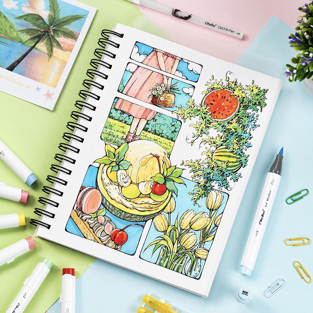 Ohuhu Honolulu Marker Pen Set  - огляд і ціна Copic Marker Sketch